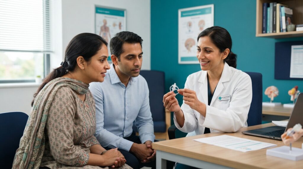 Neurosurgeon showing vp shunt valve