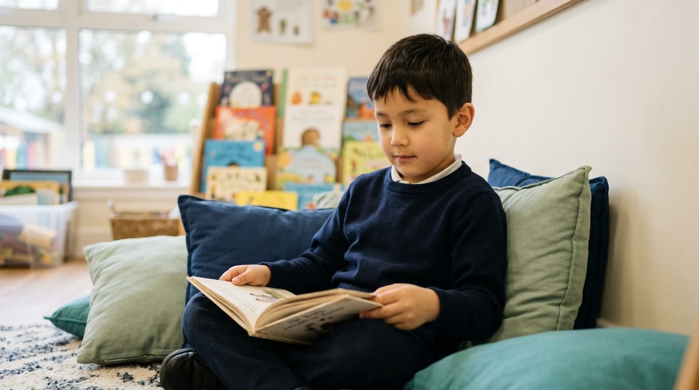A scheduled rest break helps a child manage fatigue at school