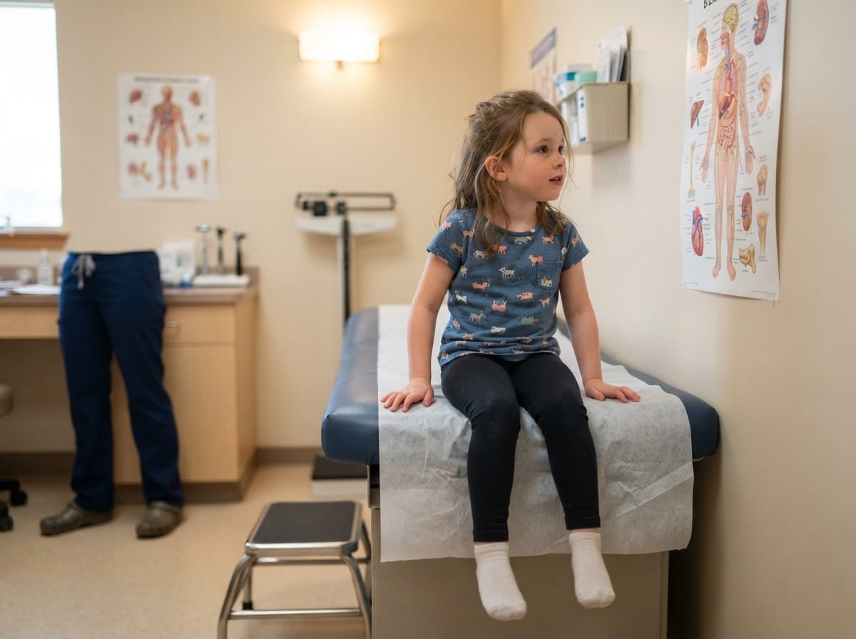 meningitis epilepsy risk children — child at follow-up consultation after brain infection