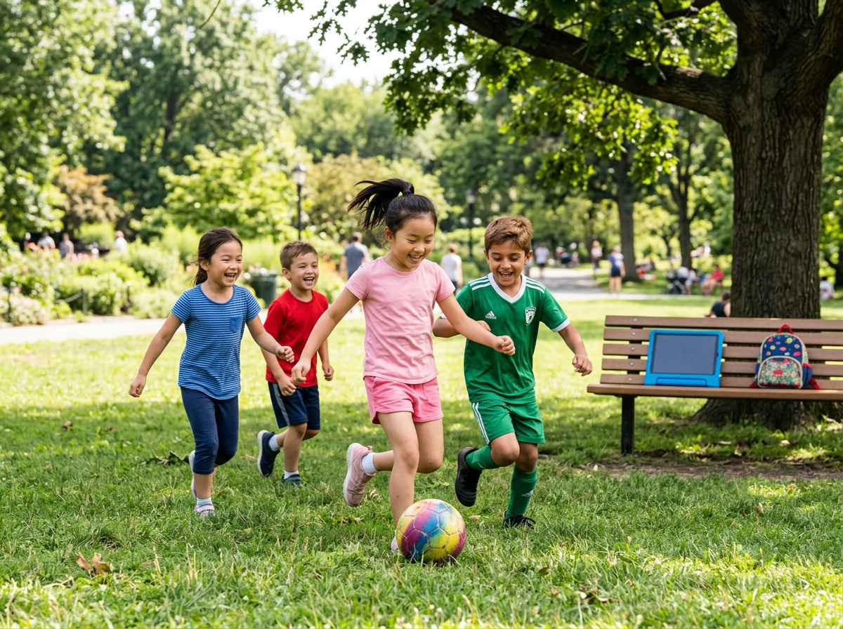 Child playing outdoors in park
