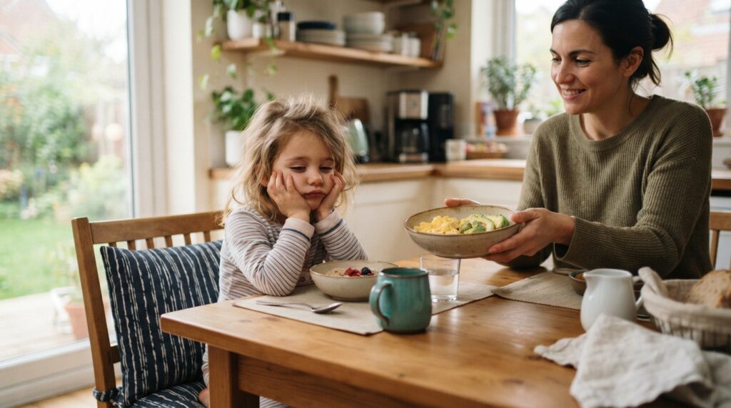 Child sitting at kitchen table