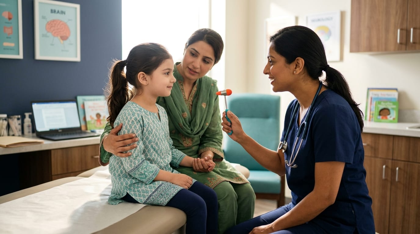 medicaid hydrocephalus care — child at covered neurology appointment