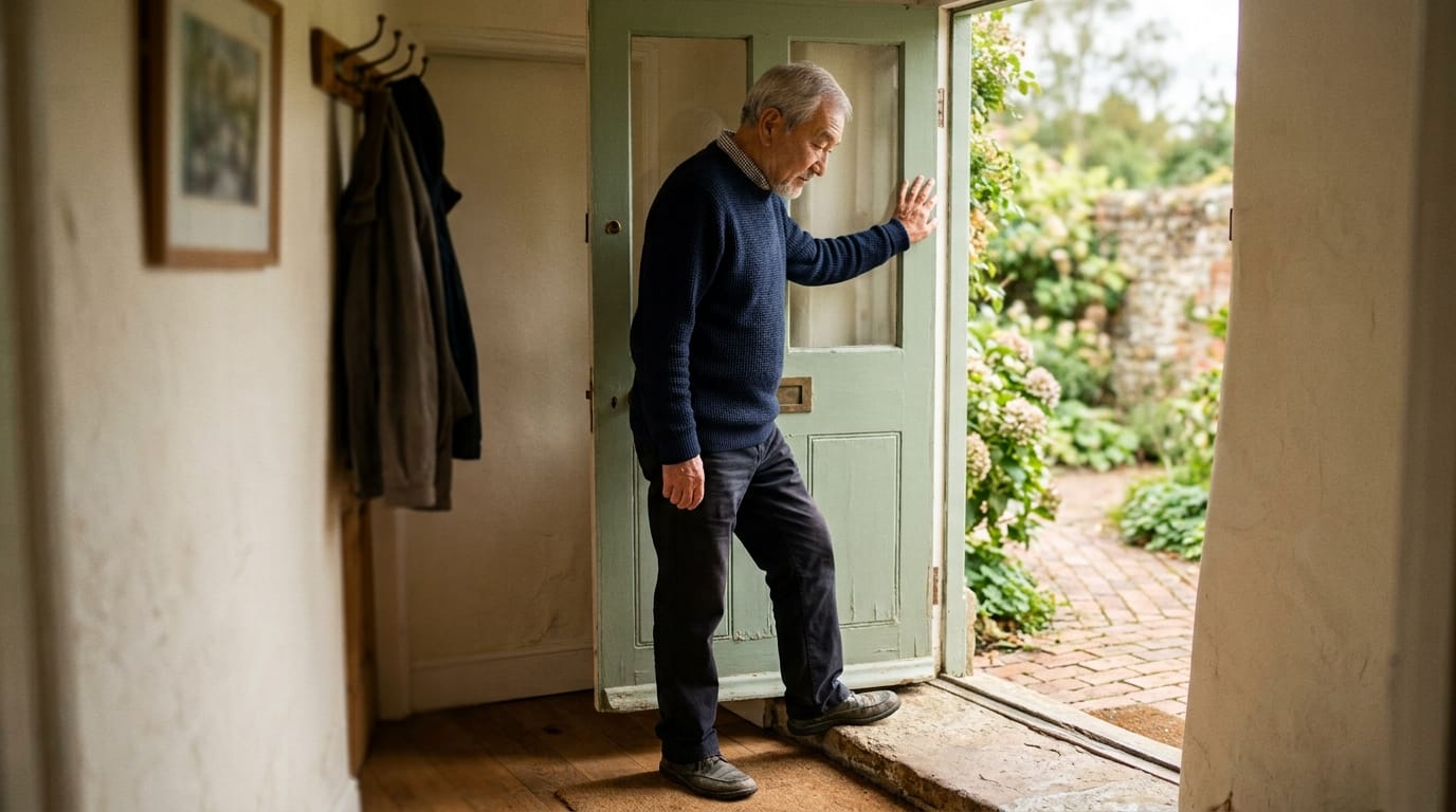 Freezing at a doorway, a common early sign of NPH