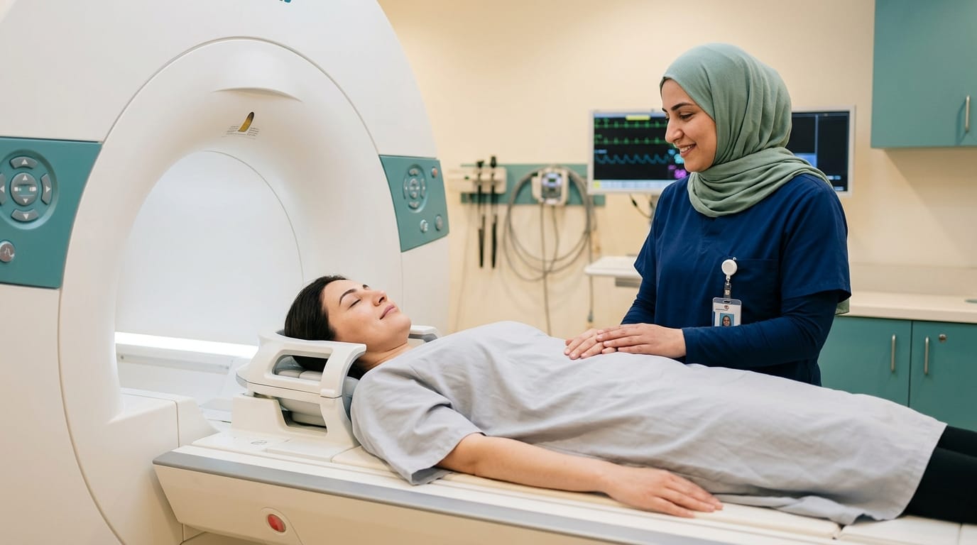 A patient with a programmable shunt undergoing an MRI safely