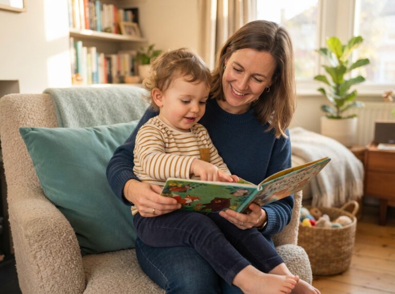 infant hydrocephalus outcomes — child and parent reading together at home