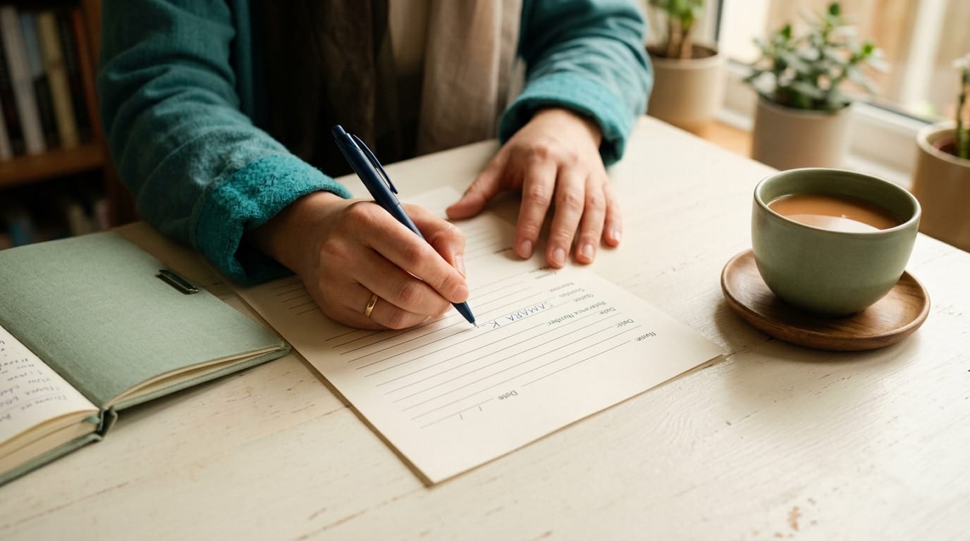 Completing a disability benefit application form carefully