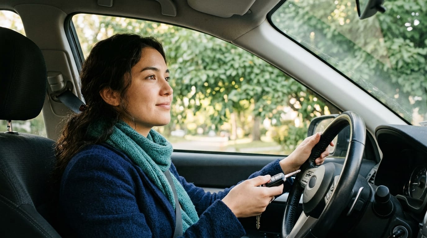 Driving with epilepsy — a young adult holding car keys after a seizure-free period