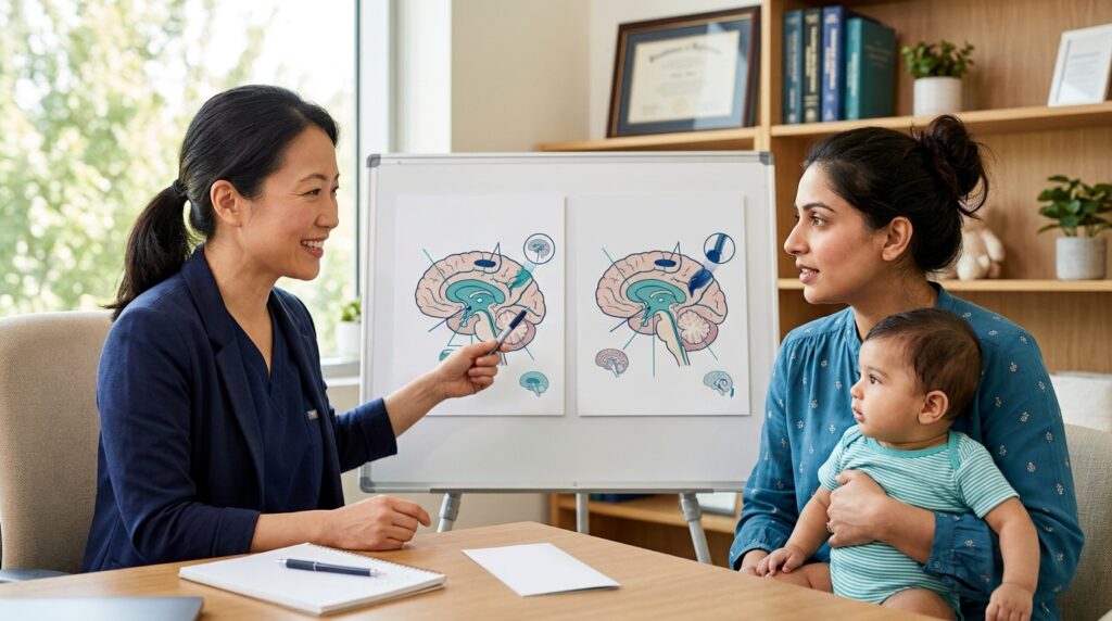 ETV versus VP shunt treatment options explained to parent