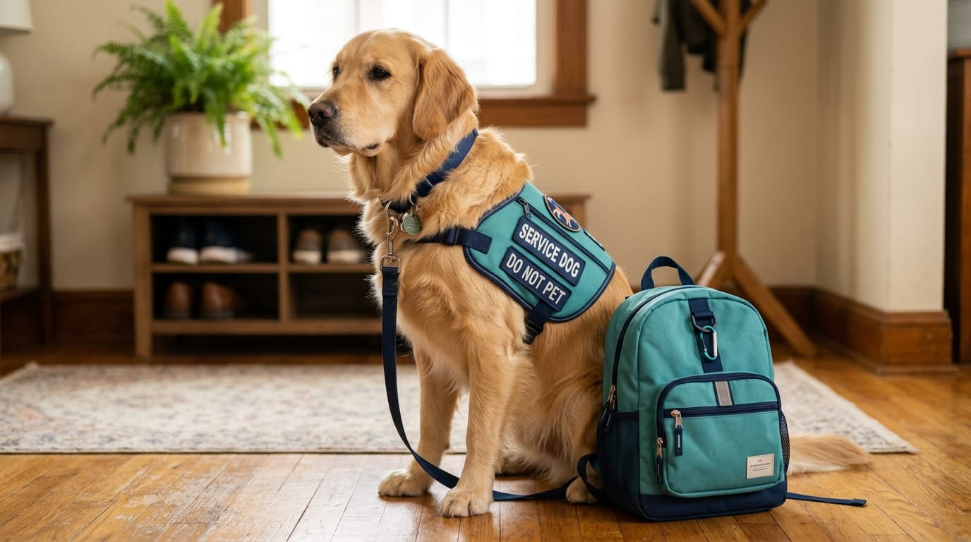 Seizure alert dog vest and equipment